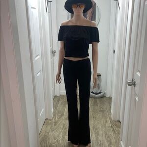 Elegant Black Off-Shoulder Jumpsuit